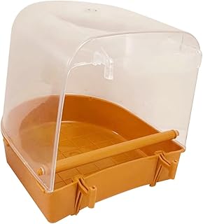 WeiLaiKeQi Caixa de banho de pássaro para gaiola, banheira de papagaio com visão clara, banheira de pássaros, acessórios de gaiola de pássaros para periquitos, canário, periquito, papagaios