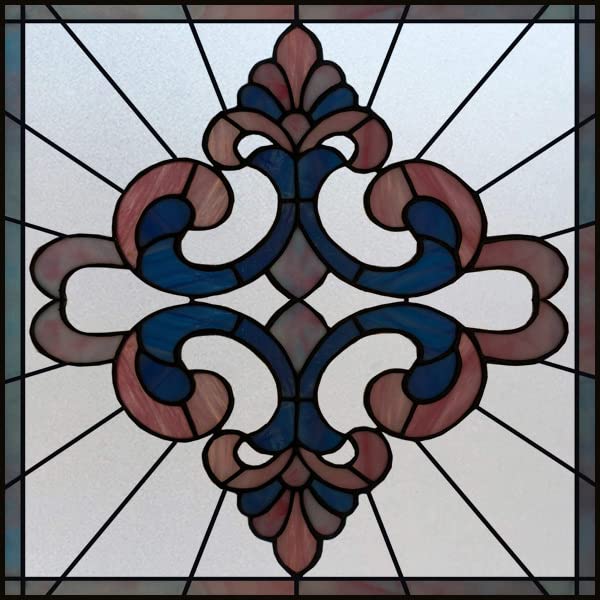 Custom Size Window Film Stained Glass Decorative Window Sticker Privacy Frosted Static Cling Window Decal For Glass Door Office