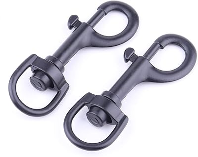 Noyin 15mm Black Swivel snap Hook Swivel Claw Clasp Swivel Lobster Clasp Hardware 4pcs