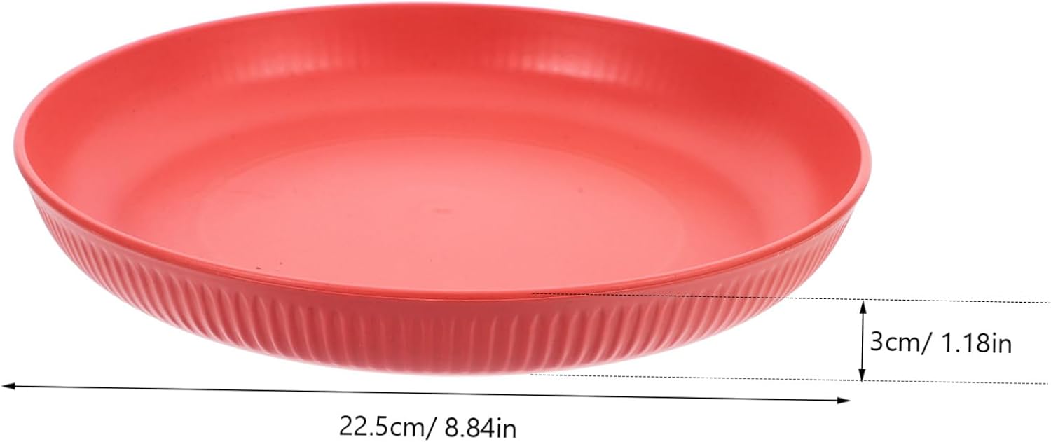 Plastic Appetizer Plates, Reusable Dinnerware Lightweight 8pcs for Kitchen