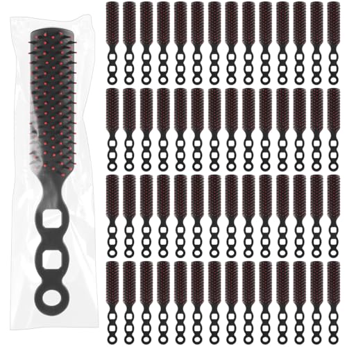 100pcs Bulk Hair Brushes for Homeless Supply Individually Wrapped Disposable Hair Brushes Nylon Bristles Detangling HairBrush Travel Anti Static Bristle Brush for Hotel Nursing Charity Shelter Church