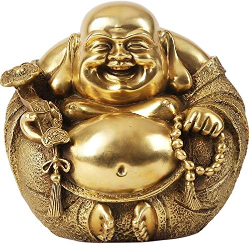 Statue Bouddha en Cuivre véritable, décoration Feng Shui d'exception