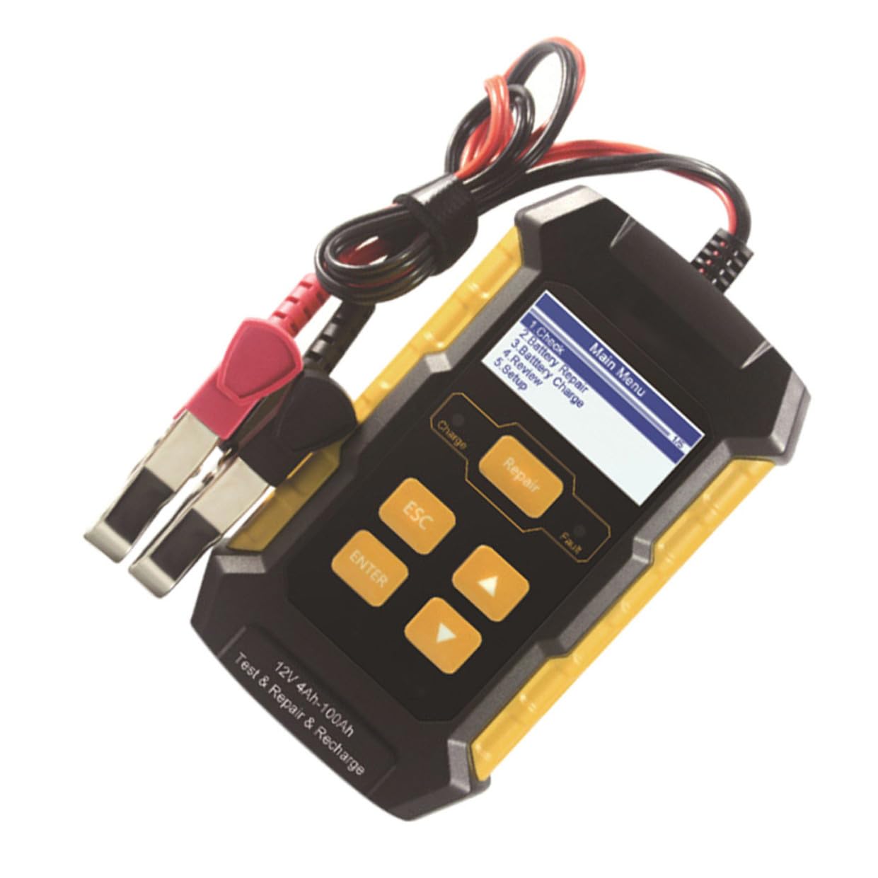 Testeur de Batterie Voiture 12v Jaune Lecture Rapide, Technologie de Test