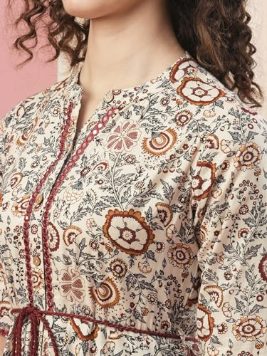 Image of Globus Women Ethnic Dresses (3641302001 Off-White S)
