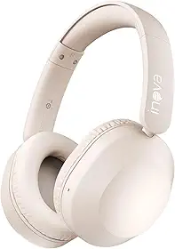 INAVA Headphone Bluethooth, 25h, Áudio Hi-Res, Headset com Microfone, ENC, Fone de Ouvido Bluetooth, Suitable for Travel, Home, and Office Use (Branco)