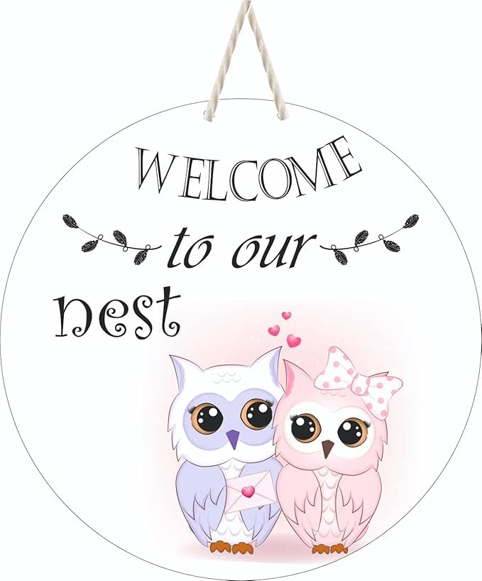 Tenture murale Welcome to Our Nest en bois pour sublimer l'ambiance de votre maison