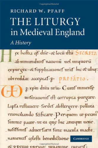 The Liturgy in Medieval England: A History