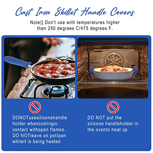 image for Joyhalo Cast Iron Skillet Handle Cover, 6 Pack Pot Handle Covers Heat 