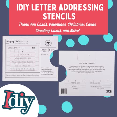 Lettering Envelope Addressing Stencil - Template Ruler Guide For Perfectly Straight Addressing- Fits All Envelopes (1 Pack) - Great For Sending Cards #TOP1