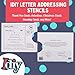 Lettering Envelope Addressing Stencil- Template Ruler Guide for Perfectly Straight Writing- Fits All Envelope Sizes (1 Pack)-Great for Thank You Cards, Arts & Crafts, Calligraphy, Birthday (5