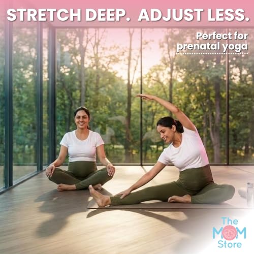 Image of The Mom Store Comfy Maternity Leggings | Comfortable | Soft | Pre and Post Pregnancy | Comfort Stretch Pregnancy Leggings for Women