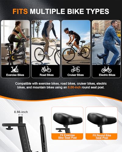 Image of Exercise Bikes for Home,Spin Bike with Adjustable Magnetic,Brake Pad Resistance Silent Belt Drive,350lbs /300lbs Weight Capacity &Upgraded Version Seat for Home Cardio&Weight Loss(QM-530W)