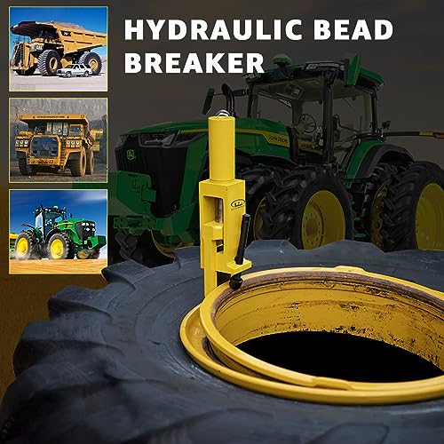 BESTOOL Pro Series OTR Giant Hydraulic Tire Bead Breaker for 5 Piece Rims 25 in. to 51 in. with Pry Bar Bead Loosening Pockets, 10000PSI