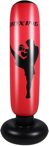 Miniatura 8 de Saco de boxeo inflable de 67 pulgadas para niños, saco de boxeo para niños, saco de boxeo de enfoque para practicar karate, bolsa de boxeo