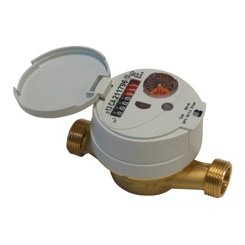 Contatore D'Acqua Bosch & C 3/4” – NUOVO, DN20, In Ottone Con Raccordi, Elettromeccanico