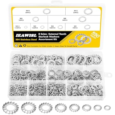IEAWISL 550Pcs Star Lock Washers Cover