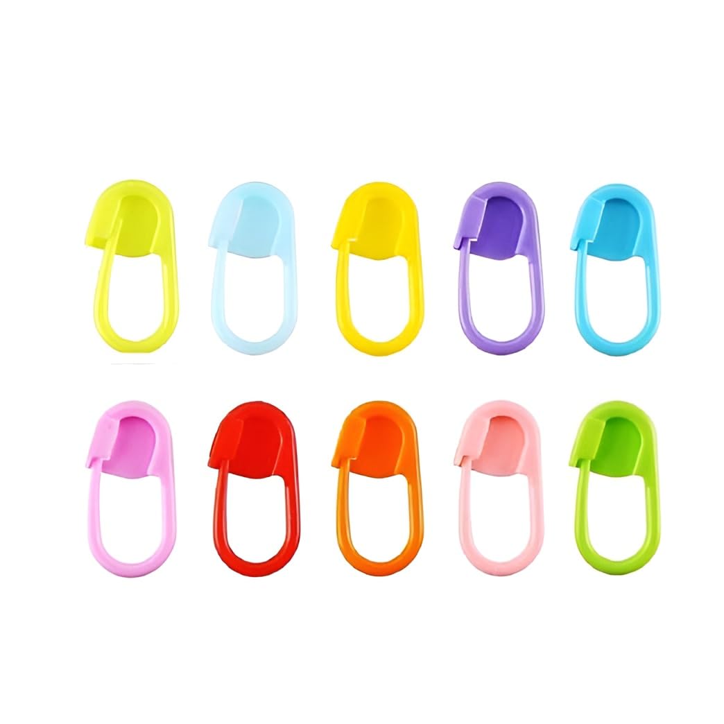 Plastic Locking Markers, (25 Pcs, Multicolor), Knitting Crochet Locking Stitch Counter (STM 25)-picture-21
