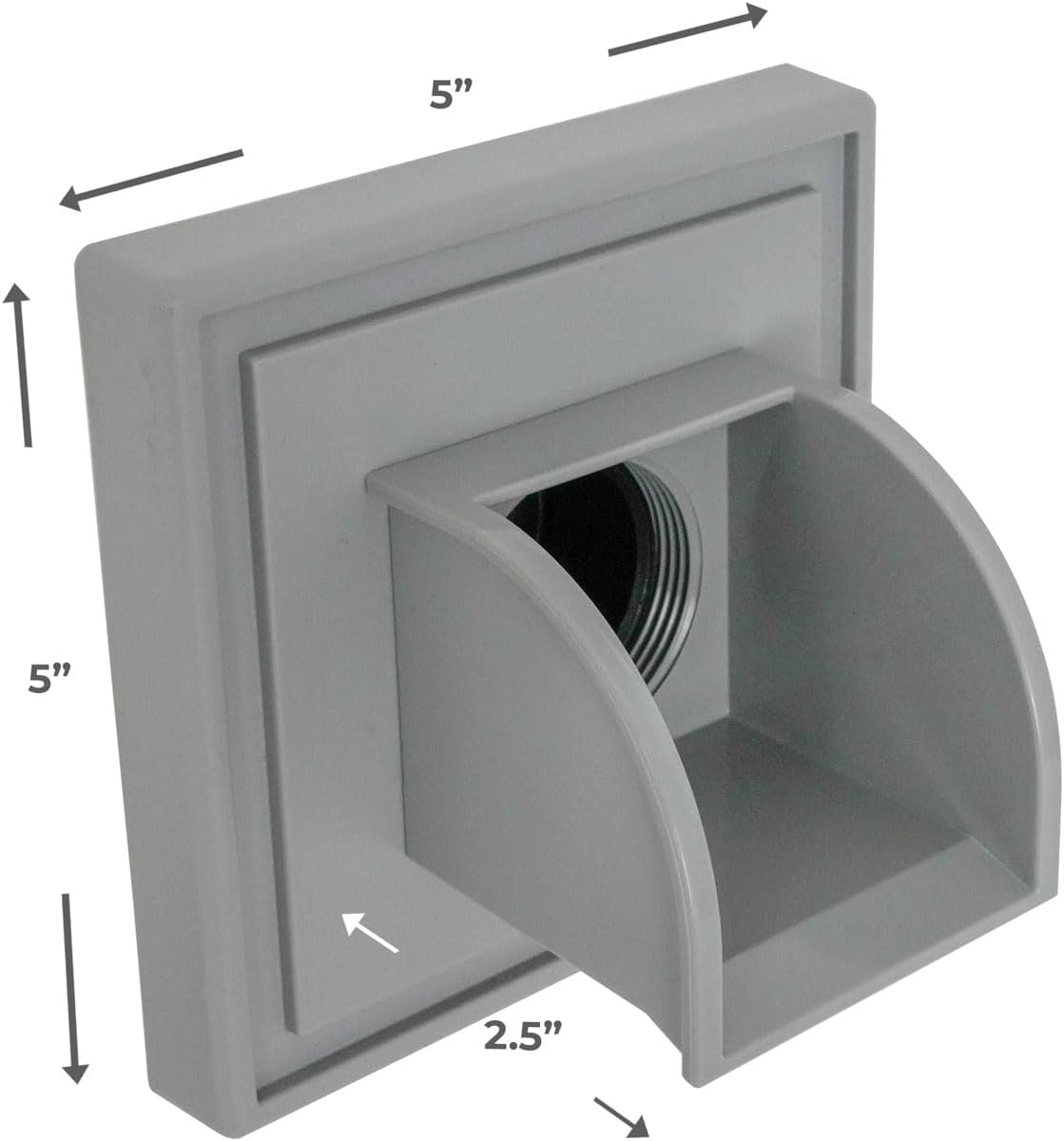 Marcello Square Pool & Fountain Water Feature Spout (Dolphin Gray)