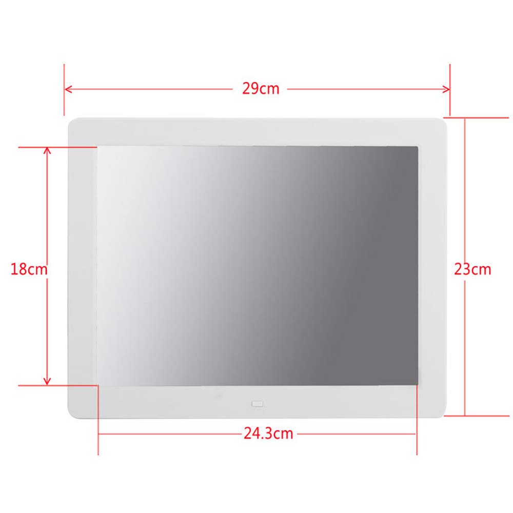 Cyfrowe ramki do zdjęć, domowy elektroniczny album fotograficzny, 12-calowy, wielofunkcyjny odtwarzacz wideo HD, odtwarzacz reklamowy, obsługuje zegar z wiecznym kalendarzem, biały