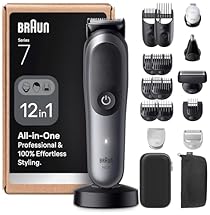 Braun Series 7 All-in-One Grooming Kit for Men, 12-in-1 MultiGroom Beard Trimmer, Hair Clipper & Body Shaver, ProBlade, Aut…