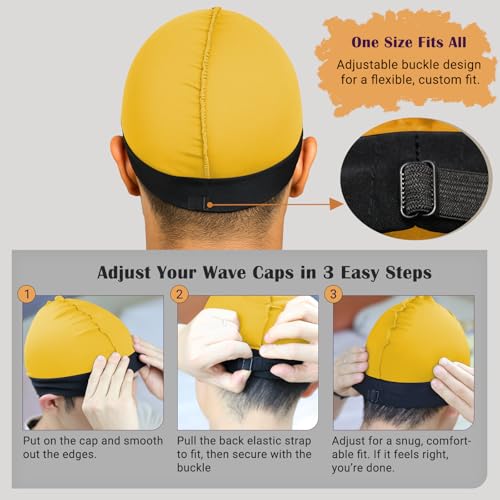 Image of Premium Durag Pack for Men, Silky Doo Rag Cap for 360 540 720 Waves