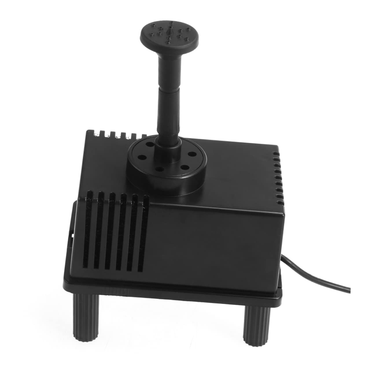 Pompa Acqua Sommersa 6-12V 220L/H per Acquario e Laghetti da Giardino | Plastica Nera, Circolazione Acqua, 4 Pezzi, per Bonsai, Giardino Roccioso e Raffreddamento Portatile