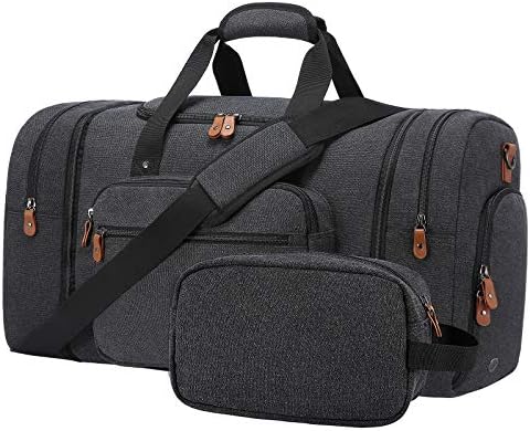 Sucipi Canvas Duffle Bag for Travel Overnight Carry on Bag with Shoe Compartment Weekender Duffel Bag with Toiletry Bag for Airplanes 1 Sucipi Canvas Duffle Bag for Travel Overnight Carry on Bag with Shoe Compartment Weekender Duffel Bag with Toiletry Bag for Airplanes