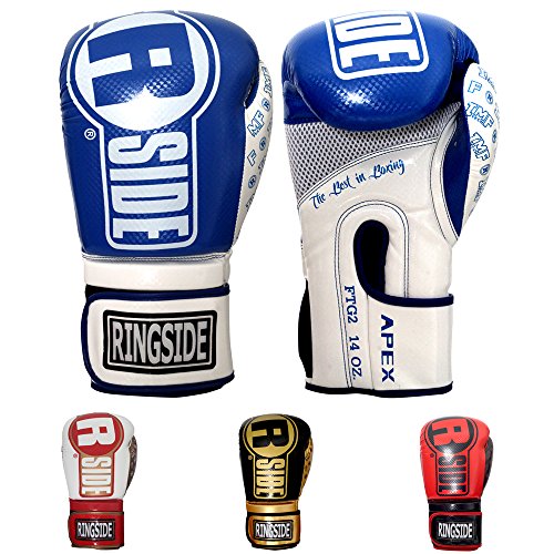 Ringside Apex Flash Boxing Training Sparring Gloves, Bk/Rd, 16 Oz #TOP2