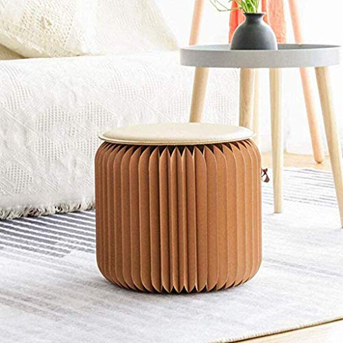 Tabouret en papier pliable pour optimiser l'espace des petits salons
