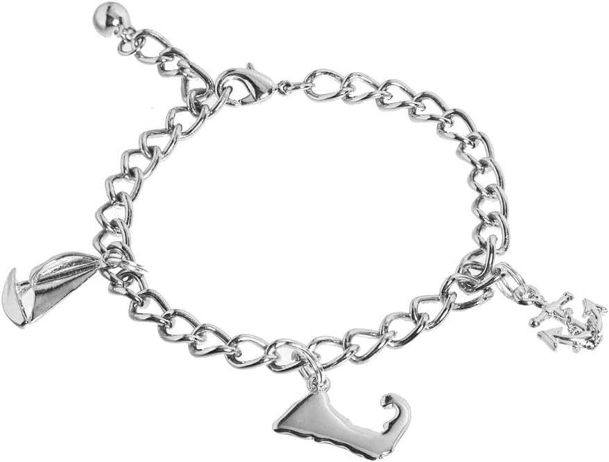 Cape Cod Jewelry-CCJ Sailor Mariner Chain Charm Bracelet - Adjustable