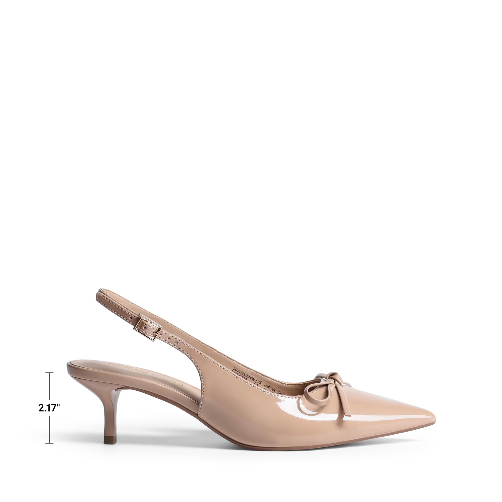 DREAM PAIRS Escarpins Femme Pointu,Talon Slingback | Élégantes Chaussure à Talon Confortable et Classique