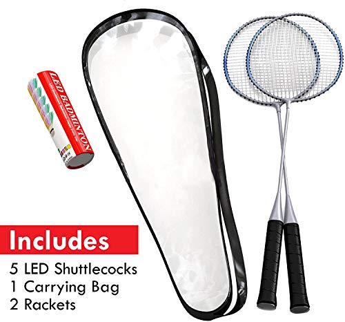 image for Trained Premium Quality Set of Badminton Rackets, Pair of 2 Rackets, L