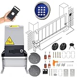 4400LB Automatic Sliding Gate Opener,750W APP Control Electric Rolling Driveway Slide Gate Motor with 4 Remotes,Wireless Keyboard,Gate Operator Hardware Kit for Security,Up to 40FT (Chain Driven)