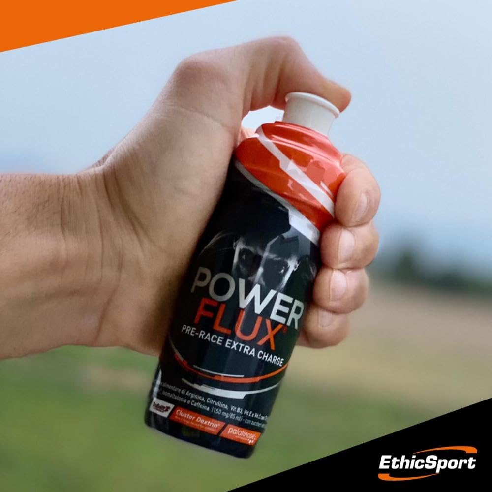 Ethicsport POWERFLUX Confezione da 12 flaconi x 85 ml Arginina, Citrullina, Cluster Dextrin e Isomaltulosio