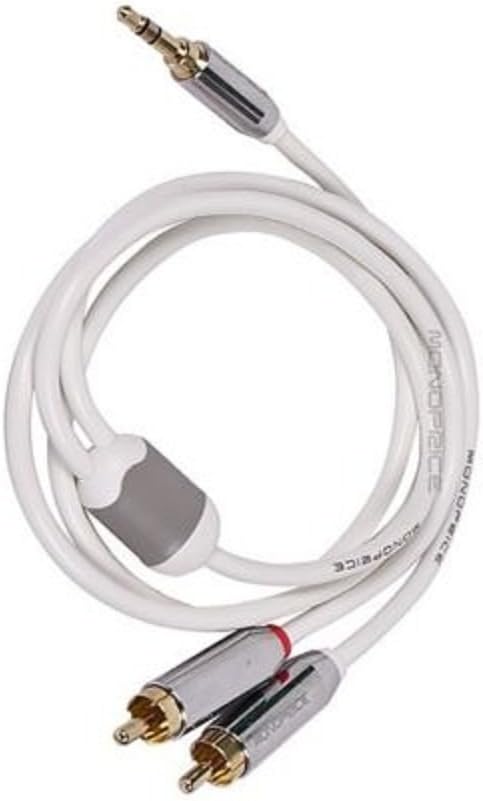 US 6ft Premium 3.5mm Stereo Male to (2) RCA Gold Plated Auxillary Extension Cable
