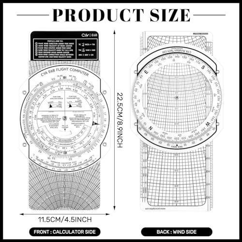 Saysurey E6B Computador de voo de plástico para pilotos, calculadora de aviação, acessórios essencia