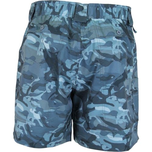 AFTCO Bermuda de pesca original CAMO, Camuflagem cáqui, 39
