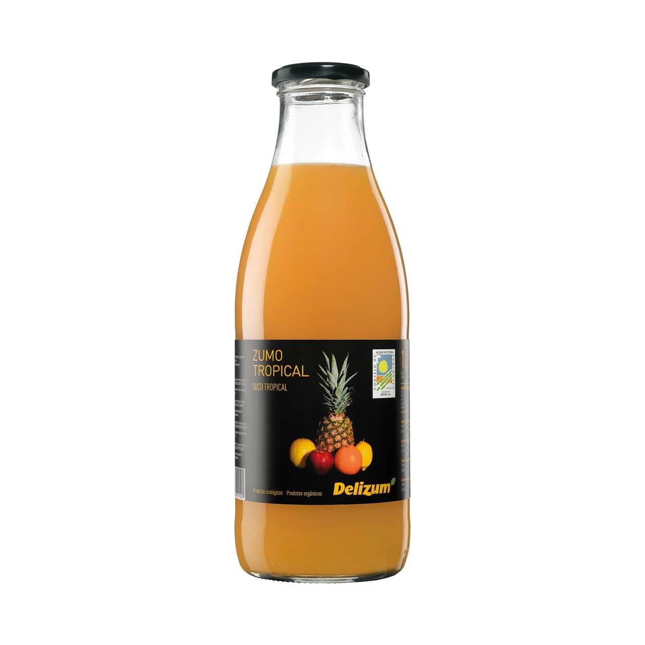 Tropischer Saft aus Konzentrat von Orange, Ananas, Zitrone, Apfel und Maracuja, ökologisch 1 l, 4er Pack