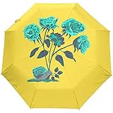 ☔USE USO DE GAMA MÚLTIPLE: el paraguas a prueba de viento es lo suficientemente resistente como para soportar fuertes vientos y evitar que el paraguas se voltee hacia adentro. Está cubierto con una capa de goma de protección solar negra, tiene una función súper resistente al sol.