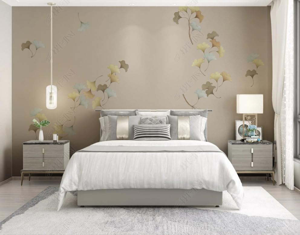 Poster géant mural ginkgo au design artistique pour chambre