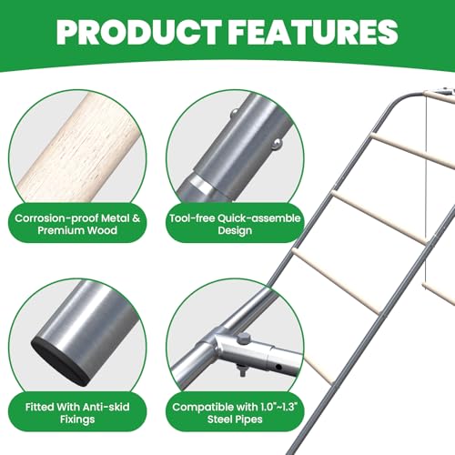 Image of CHIKENCOOP Chicken Coop Roosting Perch Essentials：Perfect for Backyard Poultry, Easy Installation Farm Roost Toys for Chickens(41.3''L x 40'' W x 41.7H'')