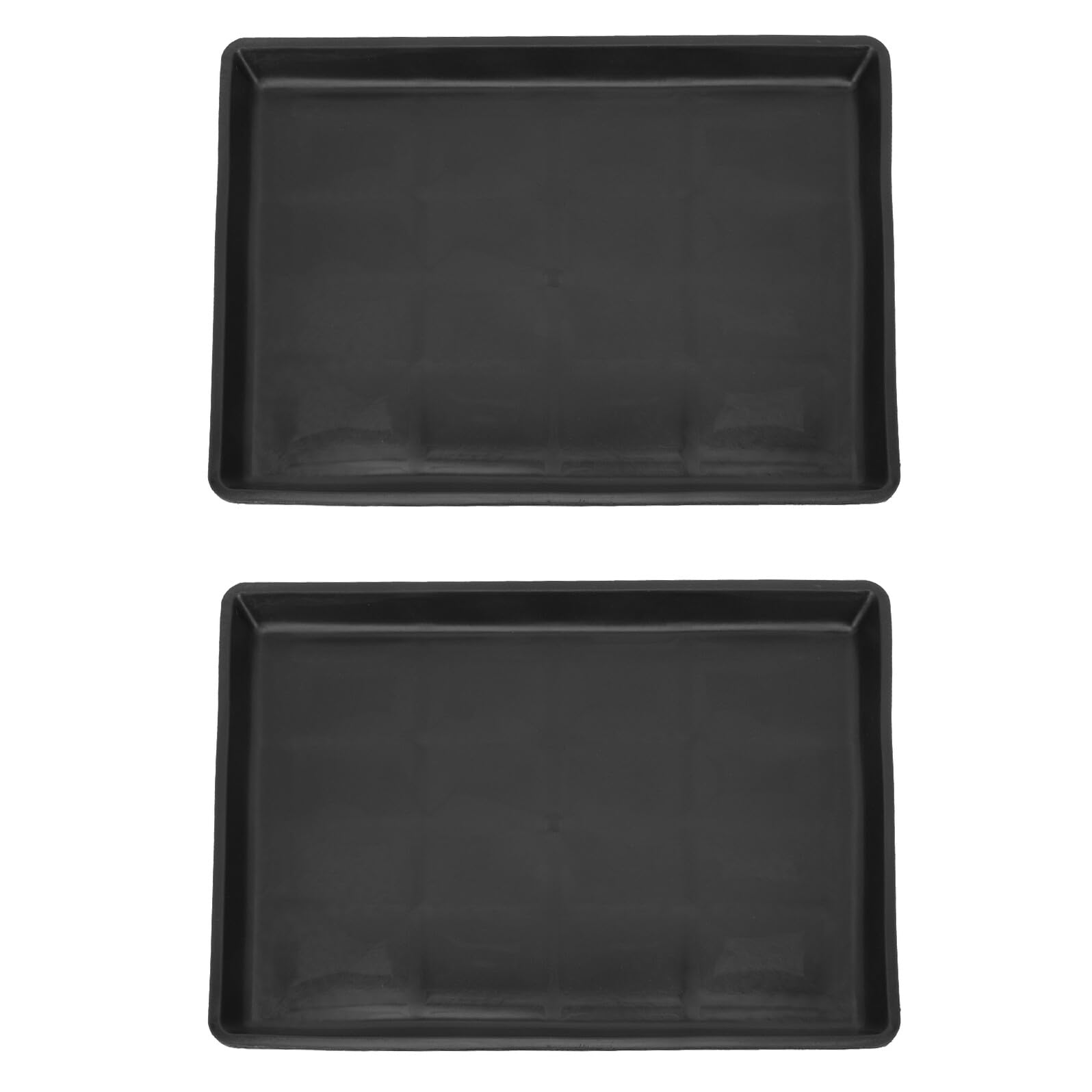 Plateau pour cage à chien en PP noir, lot de 2 rechanges étanches pour l'intérieur ou le jardin