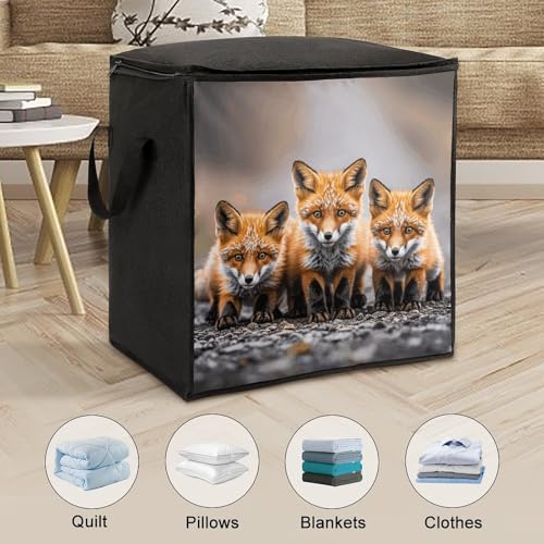 Sac de rangement pour couettes vêtements couvertures jouets placards renards - 4