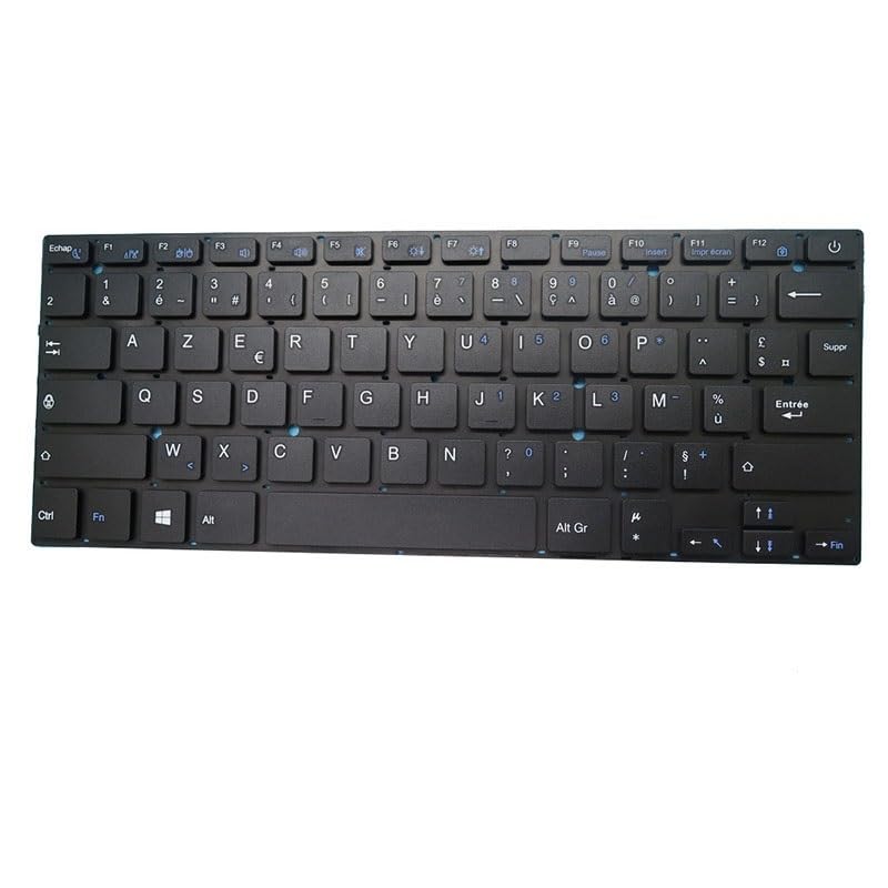 Clavier pour Thomson NEO14C-4BK64 de rechange noir sans cadre disposition FR