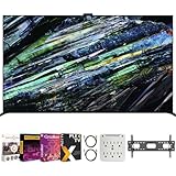 Sony XR77A95L BRAVIA XR A95L 77 inch QD-OLED 4K HDR Smart TV with Google TV (2023) Bundle with Premiere Movies Streaming + 37-100 Inch TV Wall Mount + 6-Outlet Surge Adapter + 2X 6FT 4K HDMI 2.0 Cable