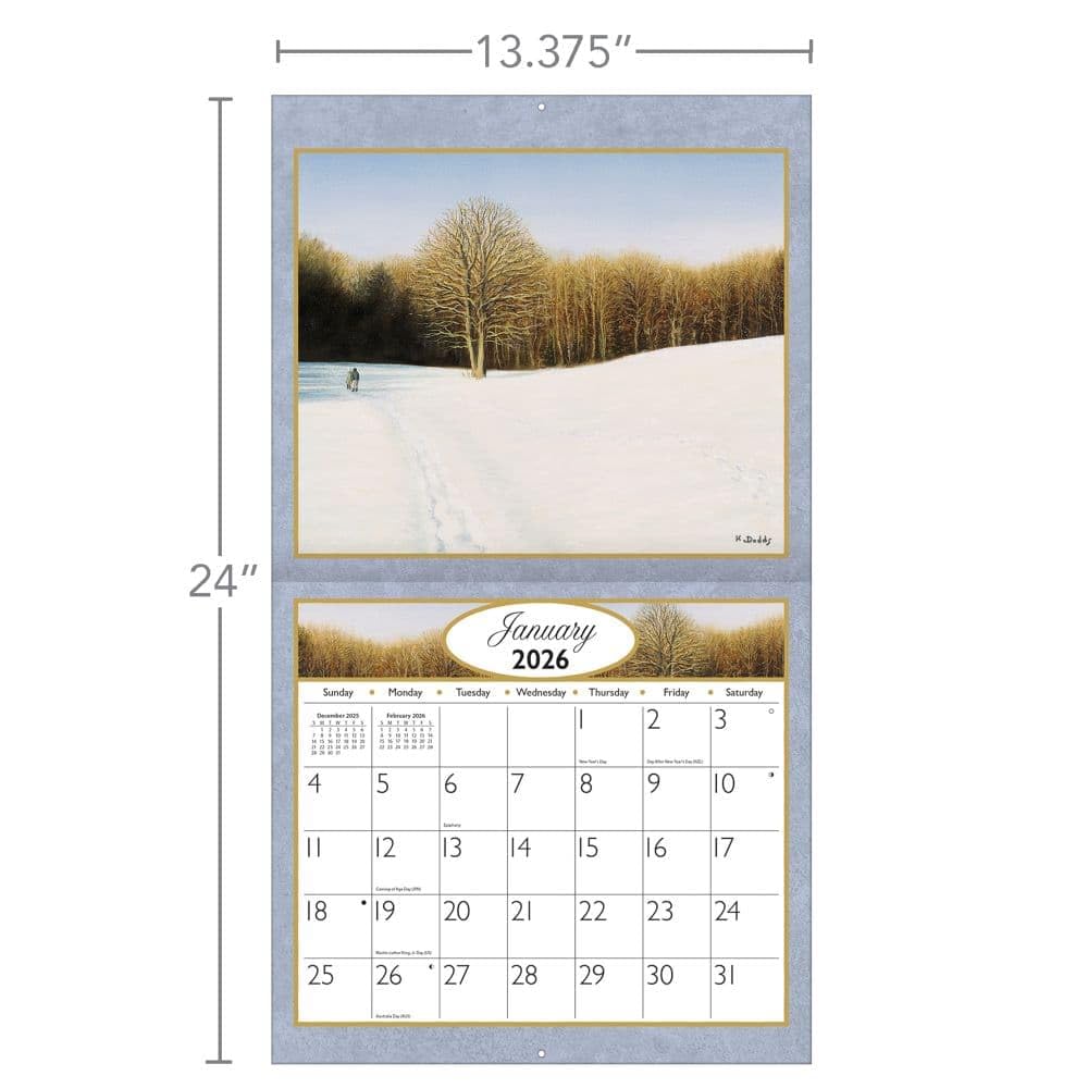 Lang, Journey Home Wandkalender 2026 von Kevin Dodds, 34 x 30 cm, 12-Monatskalender mit gehefteter Bindung