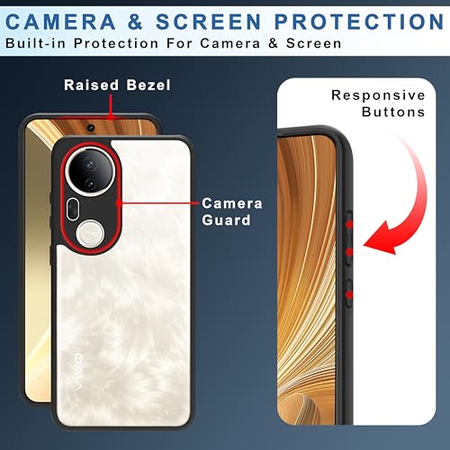 Image of CEDO Backcover for Vivo T4 Ultra (5G) | Camera Protection Bump Shockproof Edge | Ultra Hybrid Transparent Acrylic Clear TPU+PC Hard Backcase Cover (Black)