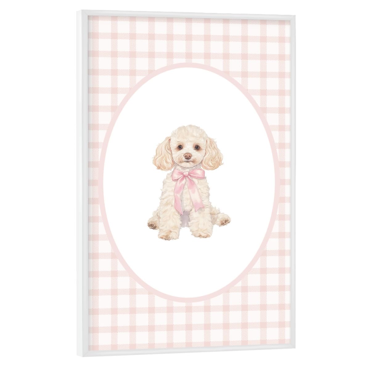 artboxONE Poster mit weißem Rahmen 75x50 cm Für Kinder Pudel - Bild pudel Geburtstagsgeschenk Hund