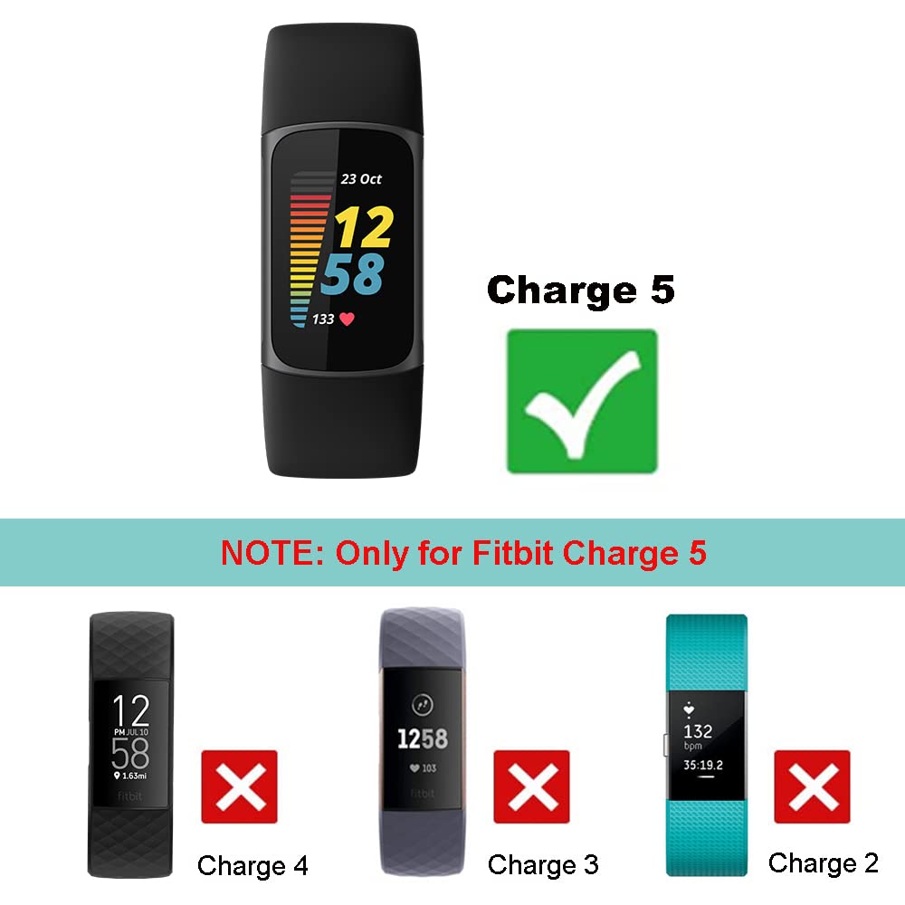 Moydolo Compatible with Fitbit Charge 5 Charge 6 Strap Women Men Girls Boys - Image 2