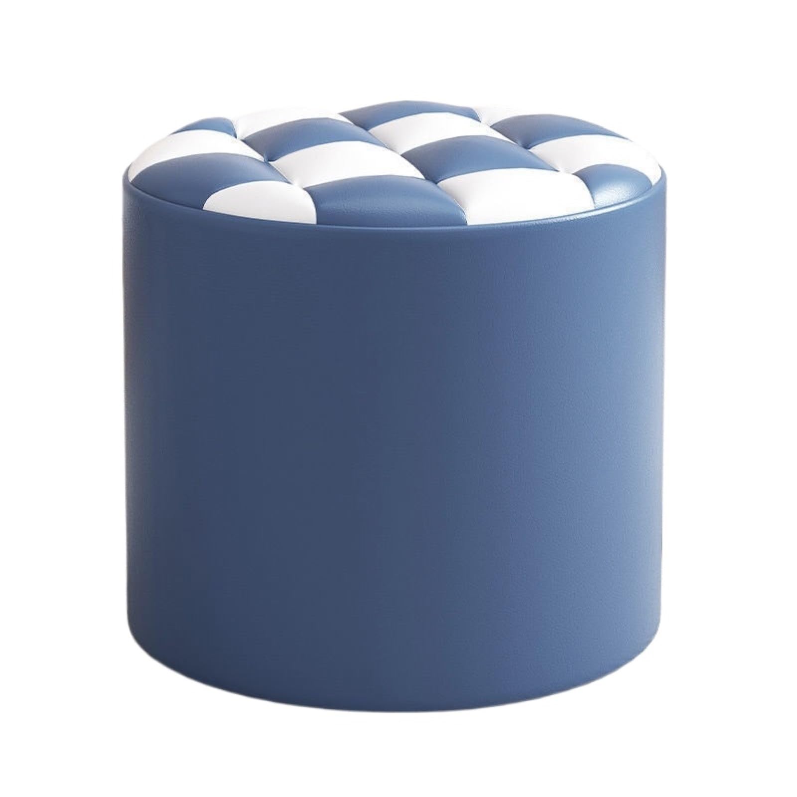 Ottoman bleu pour salon moderne et tabouret bas déco de chambre cocooning